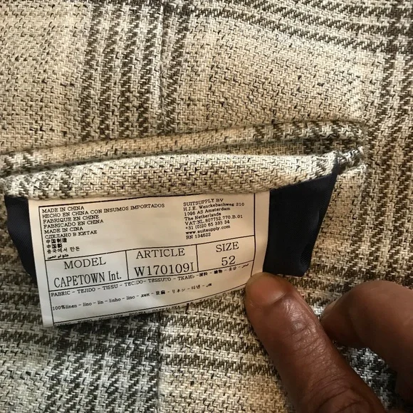 Suitsupply Silk-Linen-wool Double-breasted waistcoat US/UK42R - Picture 5 of 8